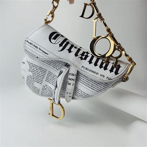 dior saddle bag newspaper|authentic dior saddle bag.